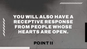 Encouragement about people having open hearts